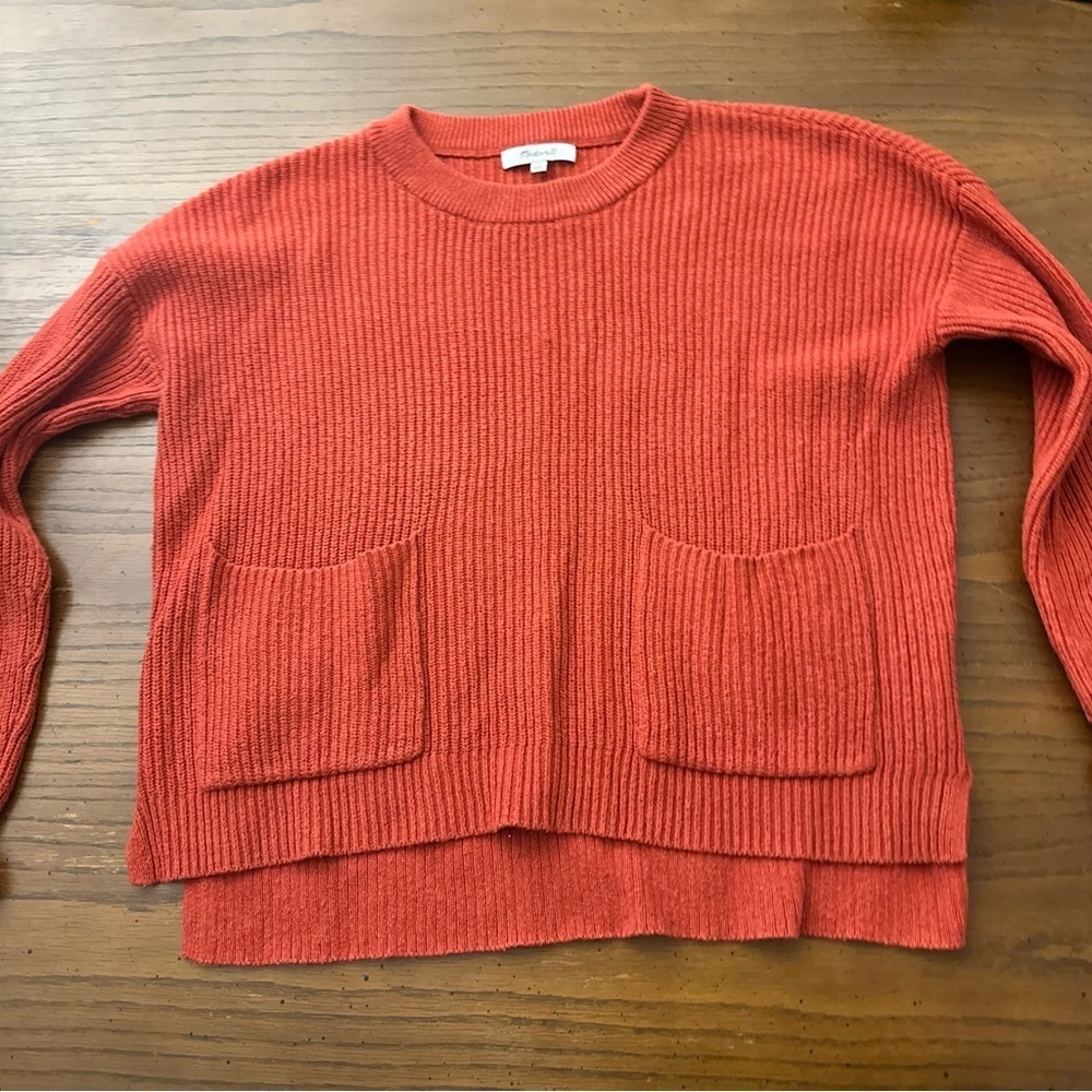 Madewell Rust Oranges Patch Pocket Pullover Sweat… - image 5